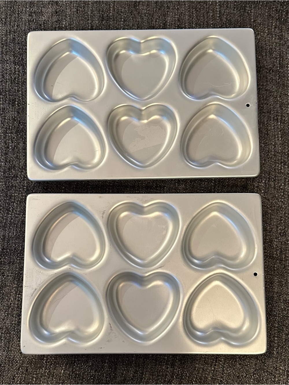 Vintage • Wilton • 1972 • Heart Shaped Pans • set of 2